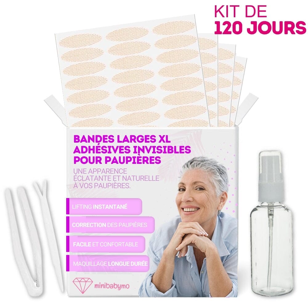 Bandes Adhésives Larges XL Invisibles Pour Paupières™ - minibabymo