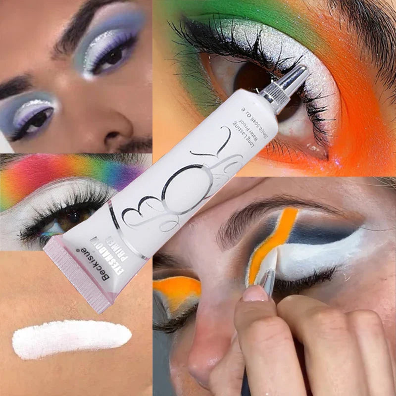 Tube blanc d’adhésif ou de colle pour maquillage des yeux portant la marque ’Icon’.