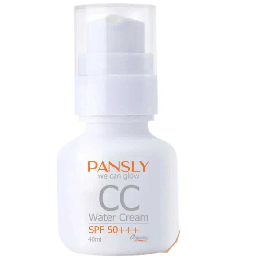 Flacon blanc de Pansly CC Water Cream avec SPF 50+++.