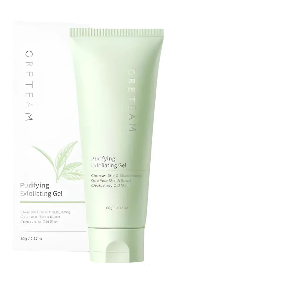 Tube de soin vert menthe contenant un gel nettoyant purifiant.