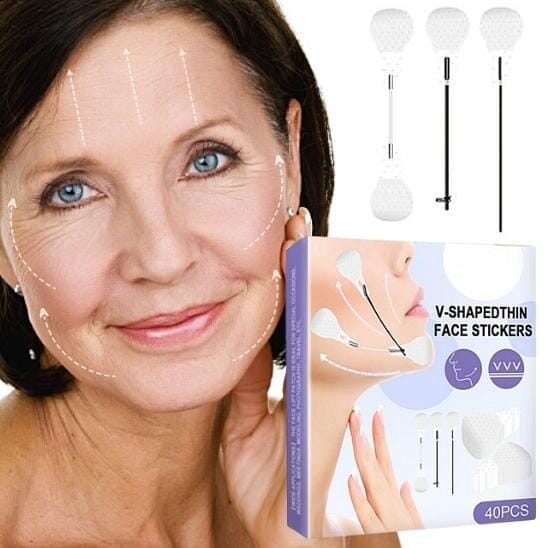 Autocollants fins en forme de V pour le contour du visage.