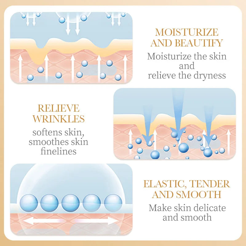 Infographie sur les soins de la peau montrant l’absorption de l’humidité et les bienfaits pour la peau à l’aide de diagrammes en coupe.