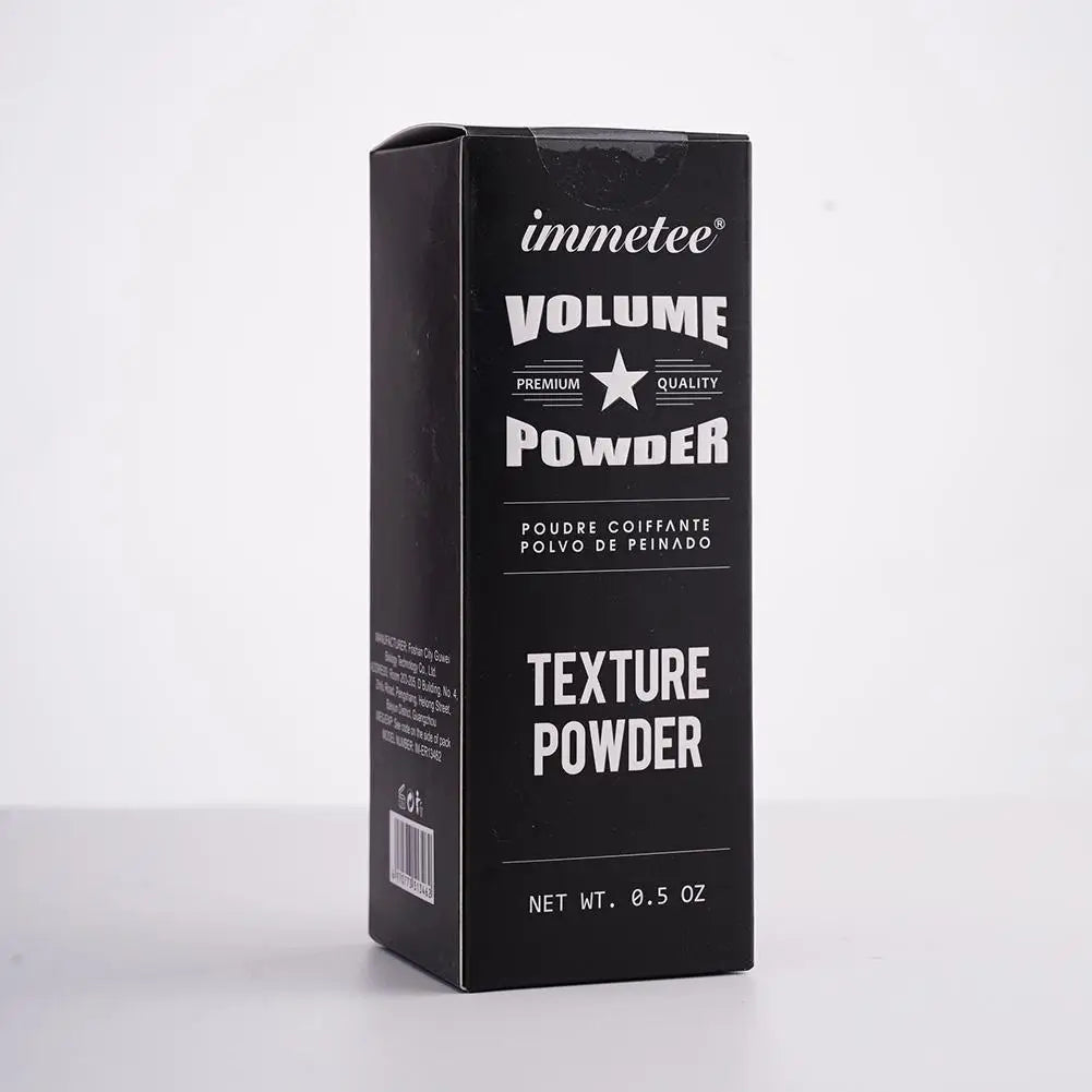 Boîte noire du produit capillaire Immetee Volume Texture Powder.