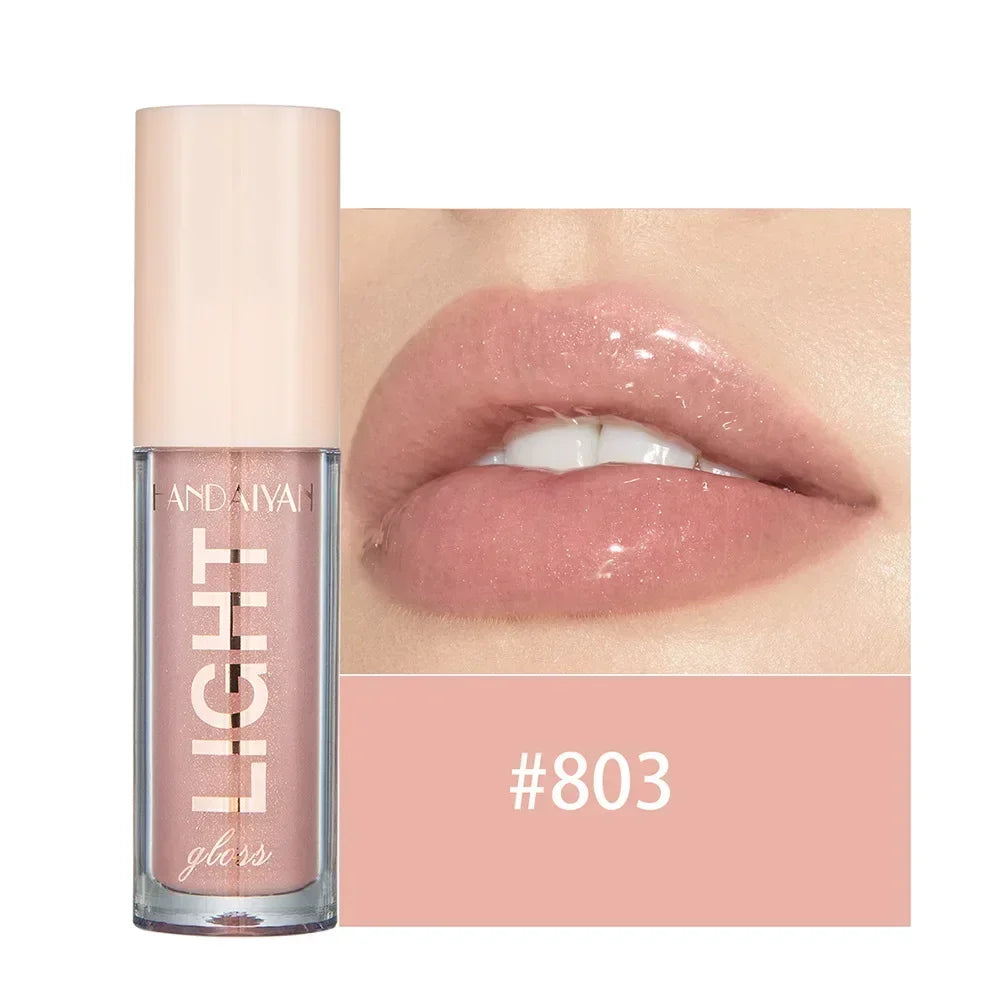 Flacon de gloss rose nude avec la teinte 