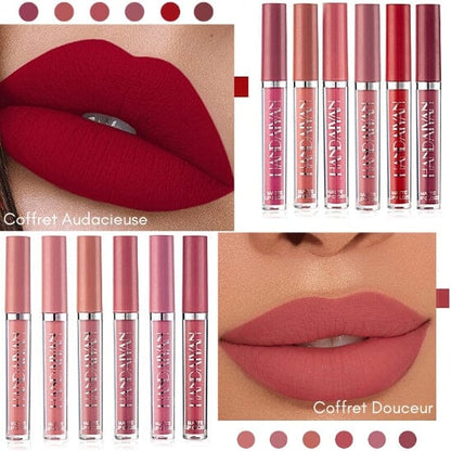 Coffrets Luxueux de 6 rouges à lèvres liquides